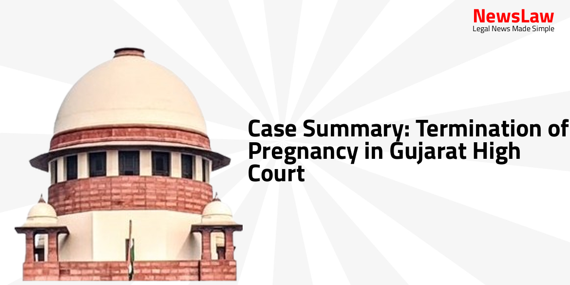 Case Summary: Termination of Pregnancy in Gujarat High Court