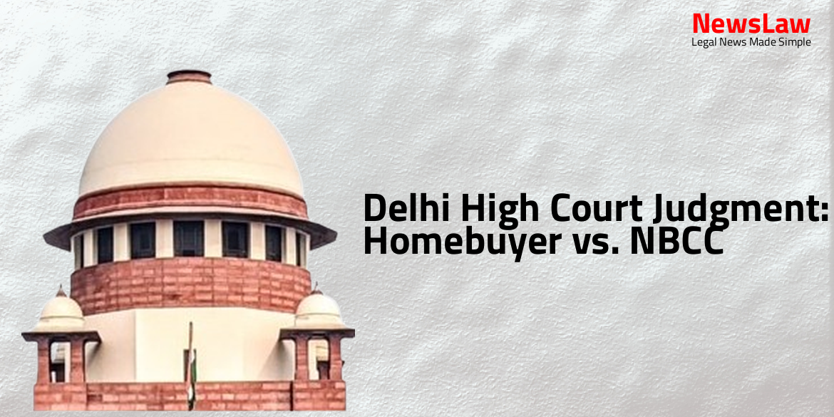 Delhi High Court Judgment: Homebuyer vs. NBCC