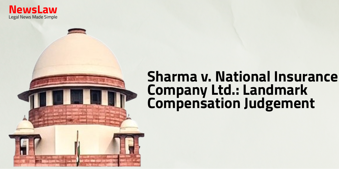 Sharma v. National Insurance Company Ltd.: Landmark Compensation Judgement