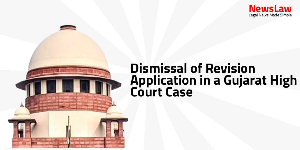 Dismissal of Revision Application in a Gujarat High Court Case