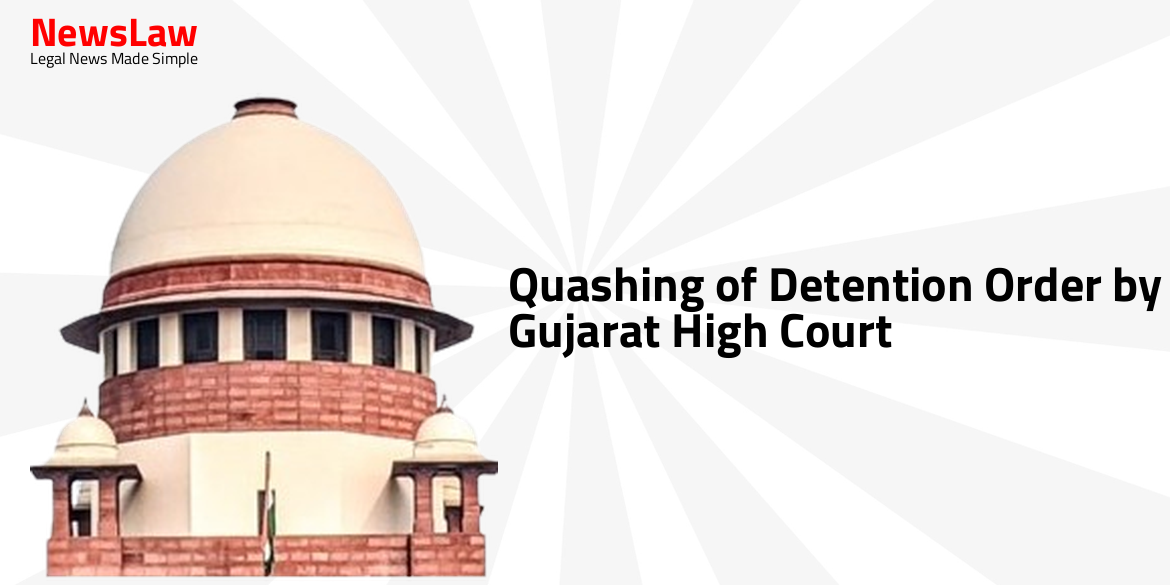 Quashing of Detention Order by Gujarat High Court